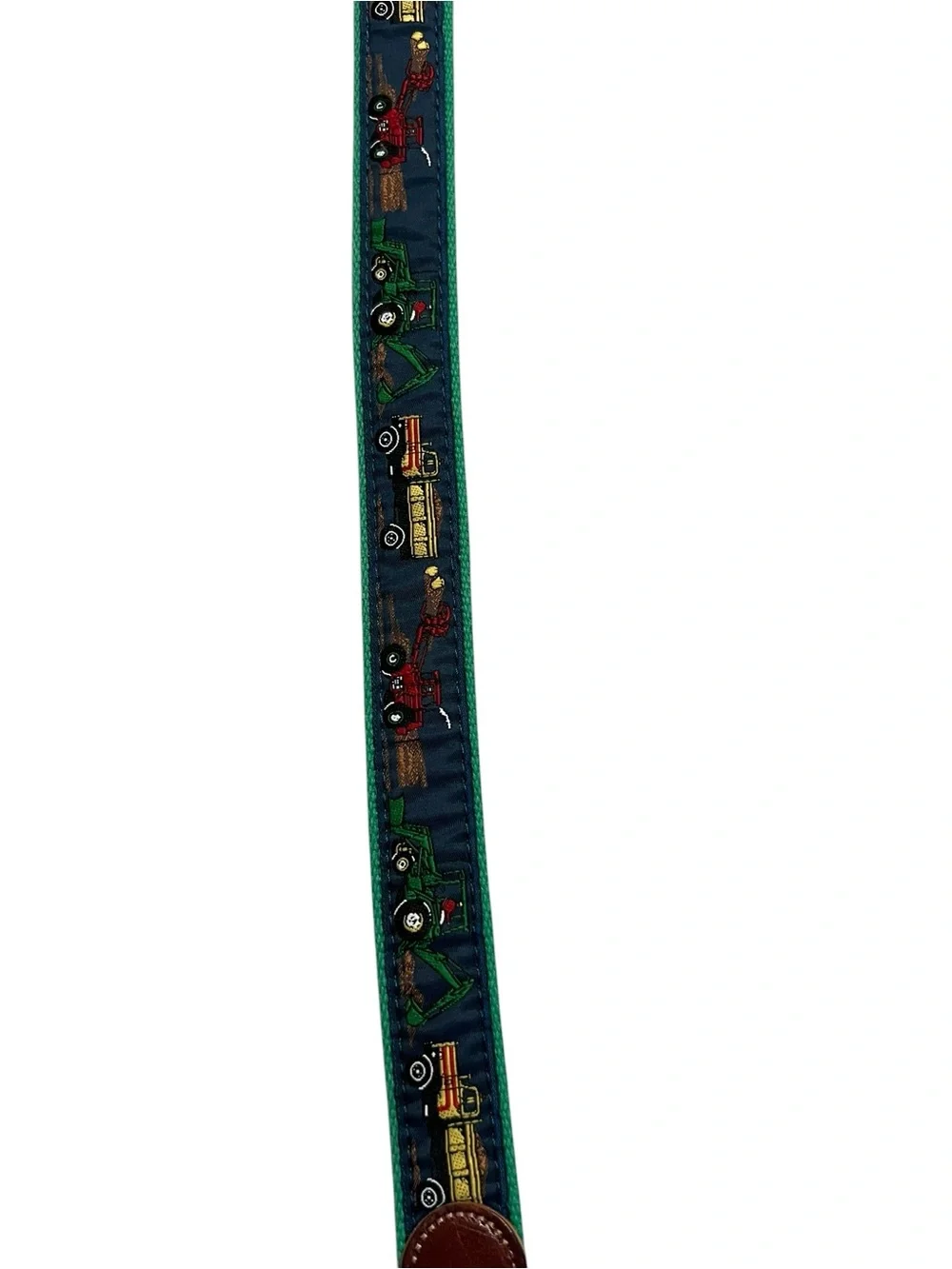 Bailey Boys Sz 22 (4/5) Kids Green & Navy Construction Embriodered Belt